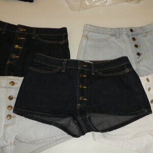 American Apparel 5 x Button Fly Denim Jean Shorts Sz 29 - Asst